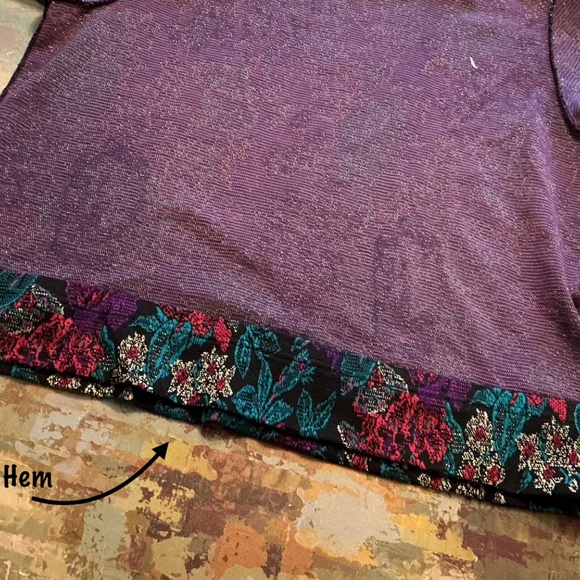 TRADITIONS - Vintage Floral Special Occasion Sweate - Picture 11 of 16